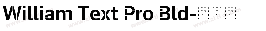 William Text Pro Bld字体转换